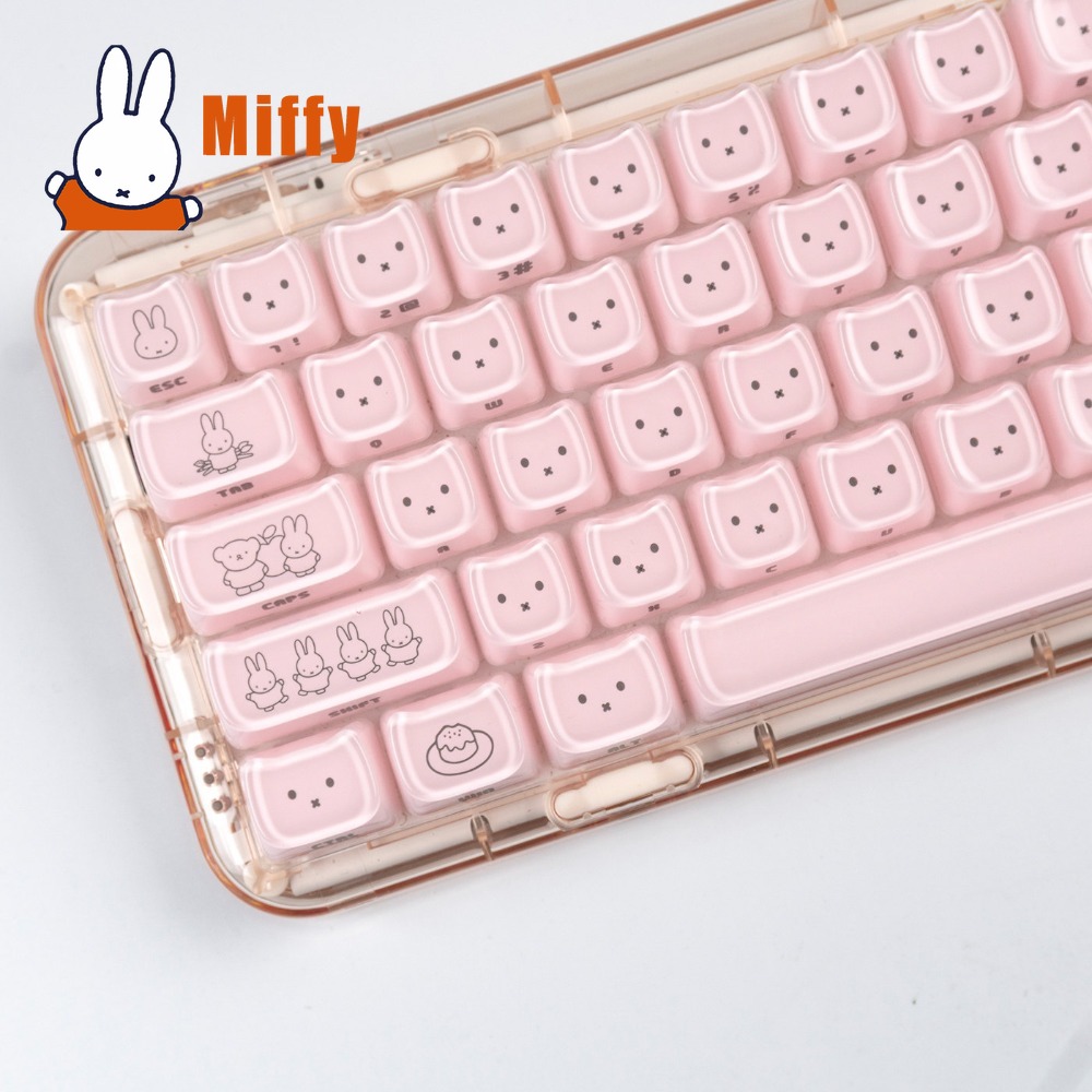 Kawaii Miffy Keycaps Cute Rabb - Gaming Keyboard Esports review and price