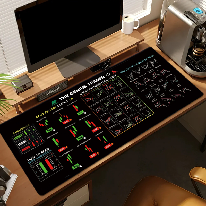 EXCO Stock Market Trader Leath - Gaming Keyboard And Mouse Pad review and price