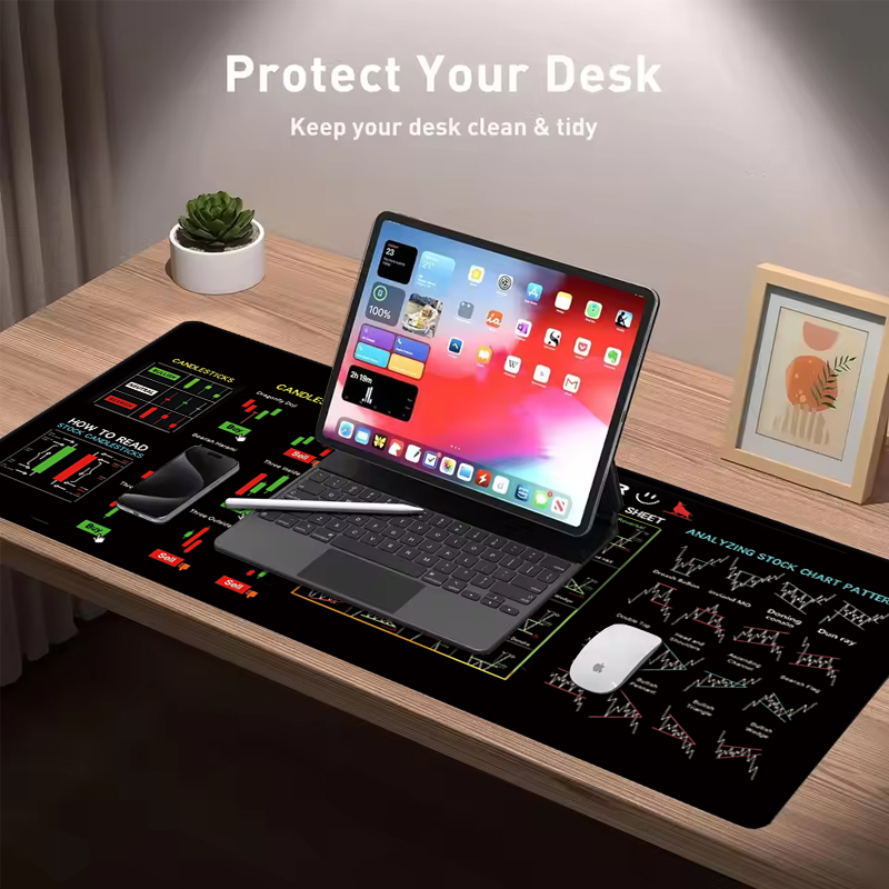 EXCO Stock Market Trader Leath - Gaming Keyboard And Mouse Pad review and price