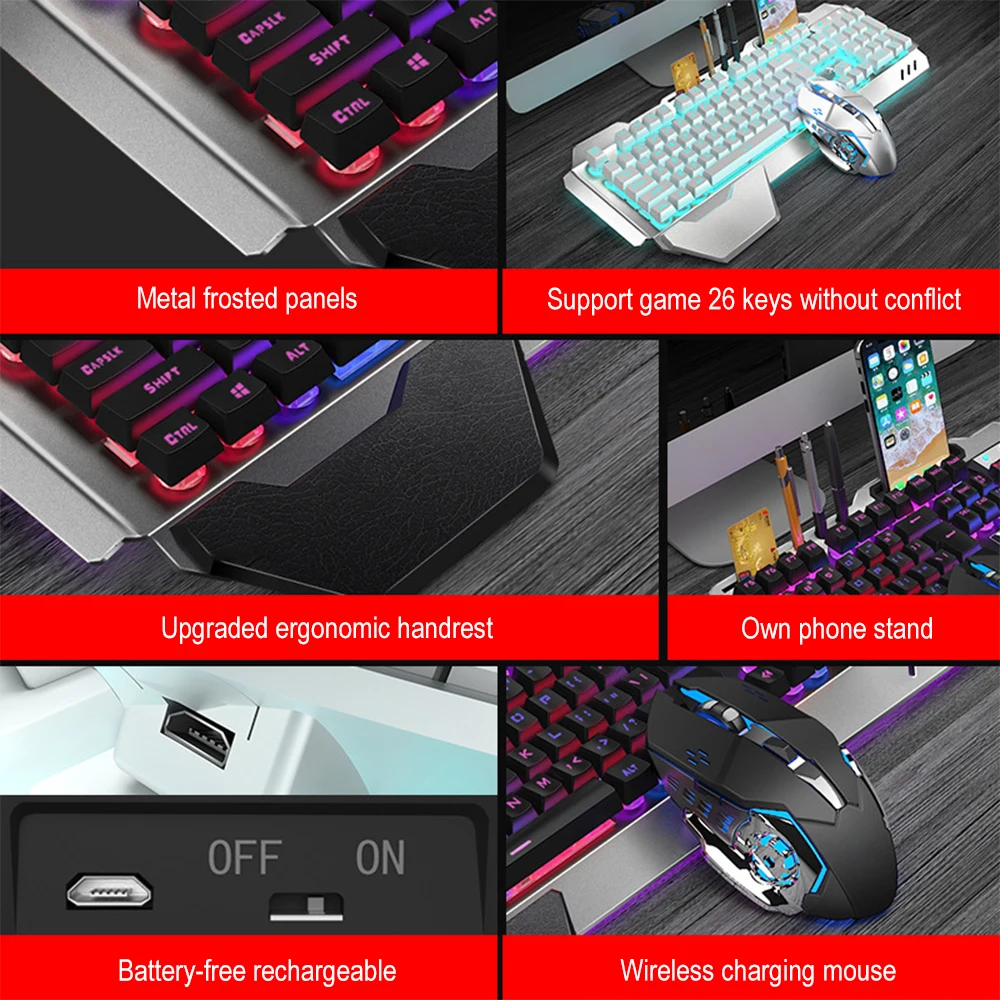 K680 Rechargeable 2.4G wireles - Gaming Keyboard Mouse And Headset Combo review and price