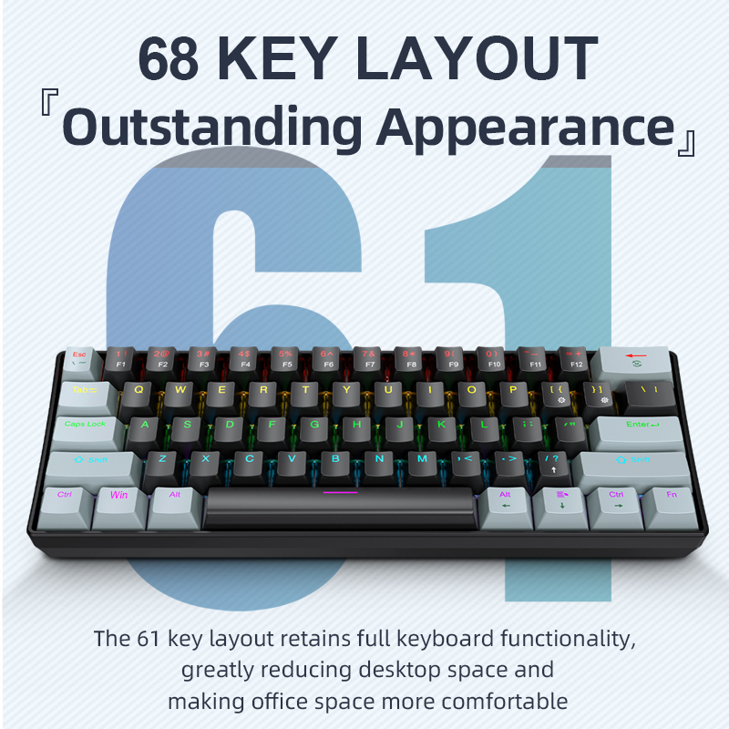 APAYADO K61 Mini Mechanical Ke - Gaming Keyboard Half review and price