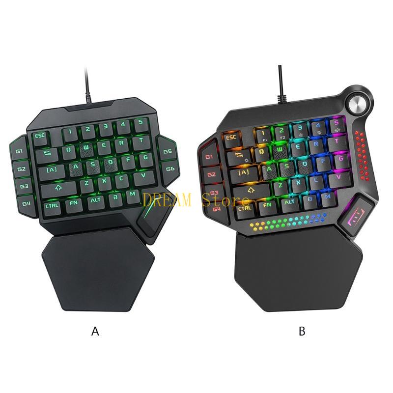 Single Hand RGB Luminous Backl - Gaming Keyboard Half review and price