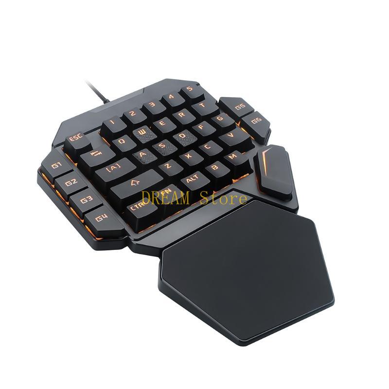 Single Hand RGB Luminous Backl - Gaming Keyboard Half review and price