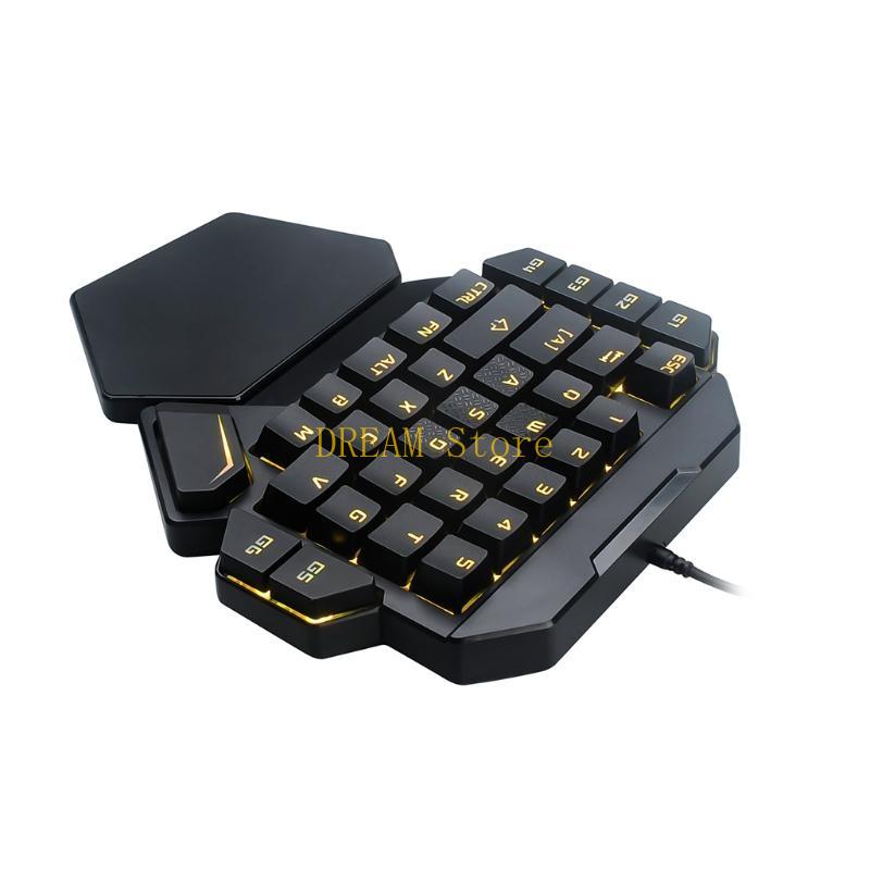 Single Hand RGB Luminous Backl - Gaming Keyboard Half review and price