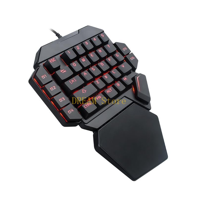 Single Hand RGB Luminous Backl - Gaming Keyboard Half review and price