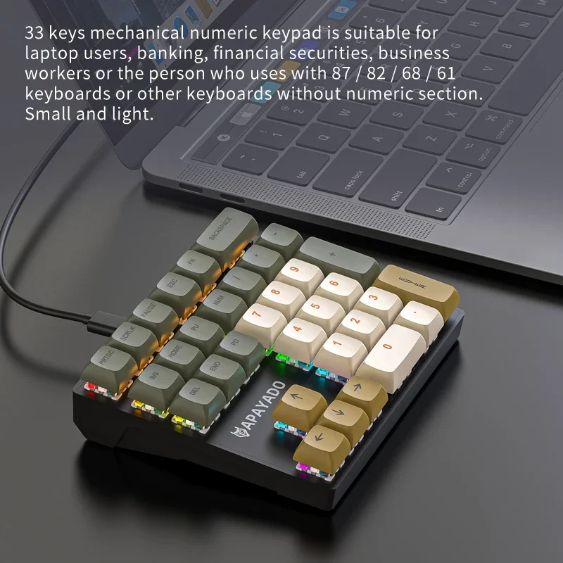 K33 Wired Mechanical Numeric K - Gaming Keyboard Half review and price