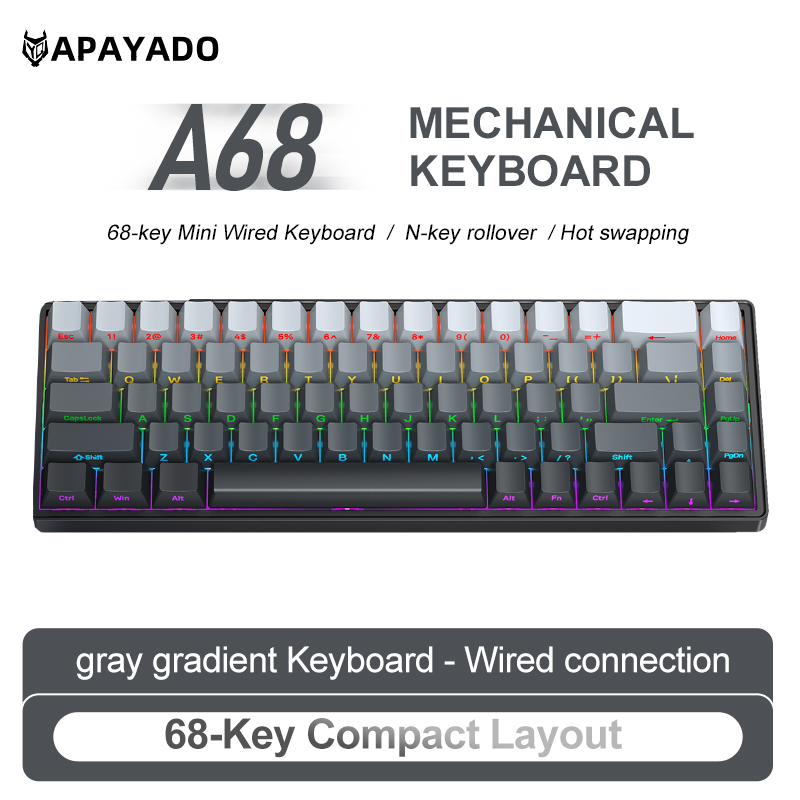 APAYADO A68 Wired Mechanical K - Keyboard Gaming Blue Switch review and price